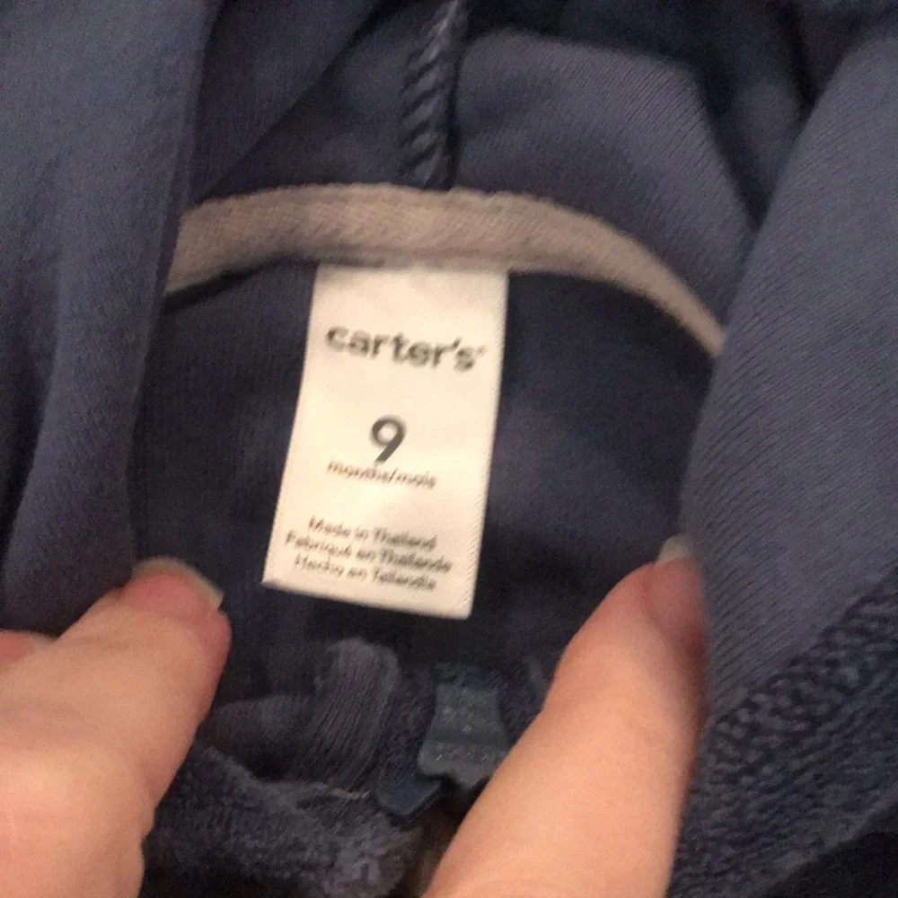 Carters 9 mo‎ terry hoody set teddy bear ears